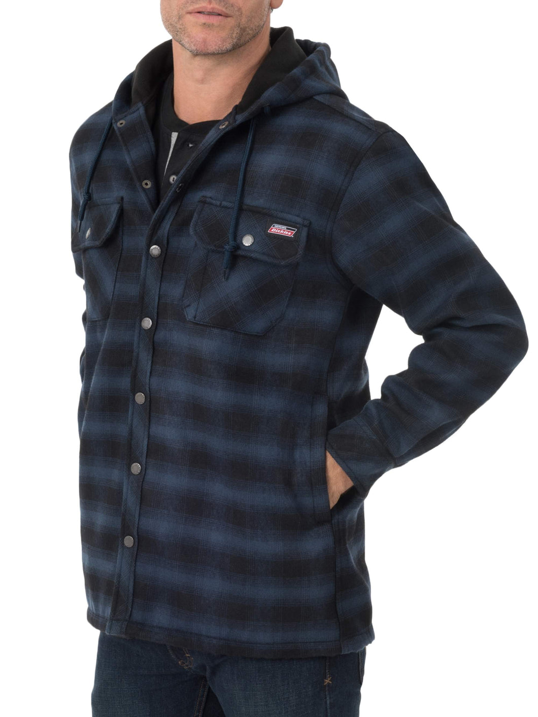 Genuine Dickies Men's Twill Polar Fleece Lined Shirt Jacket